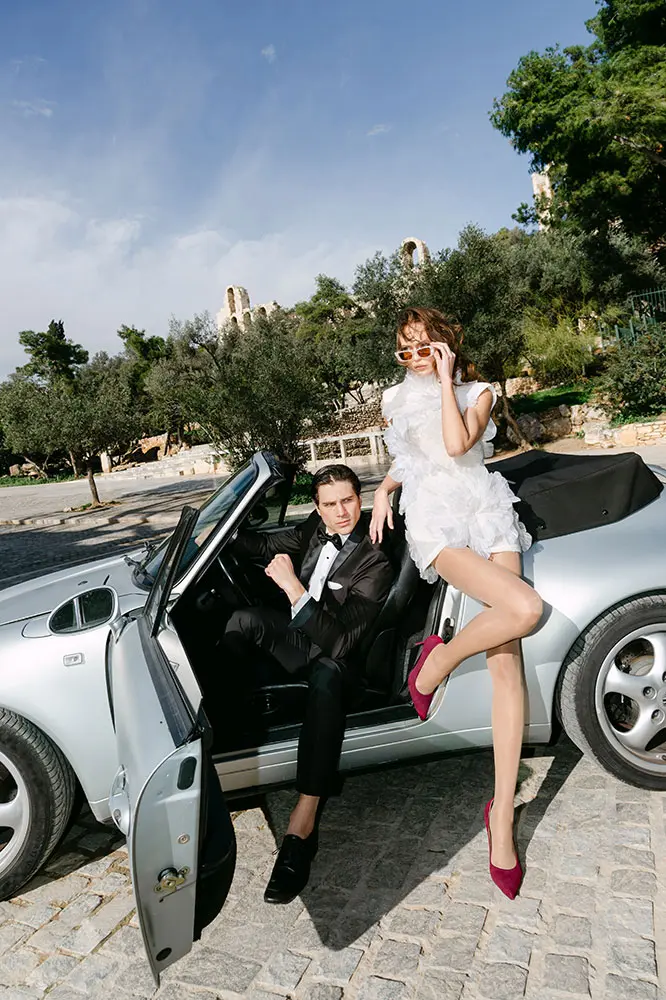 Athens, Acropolis view post wedding photo shoot