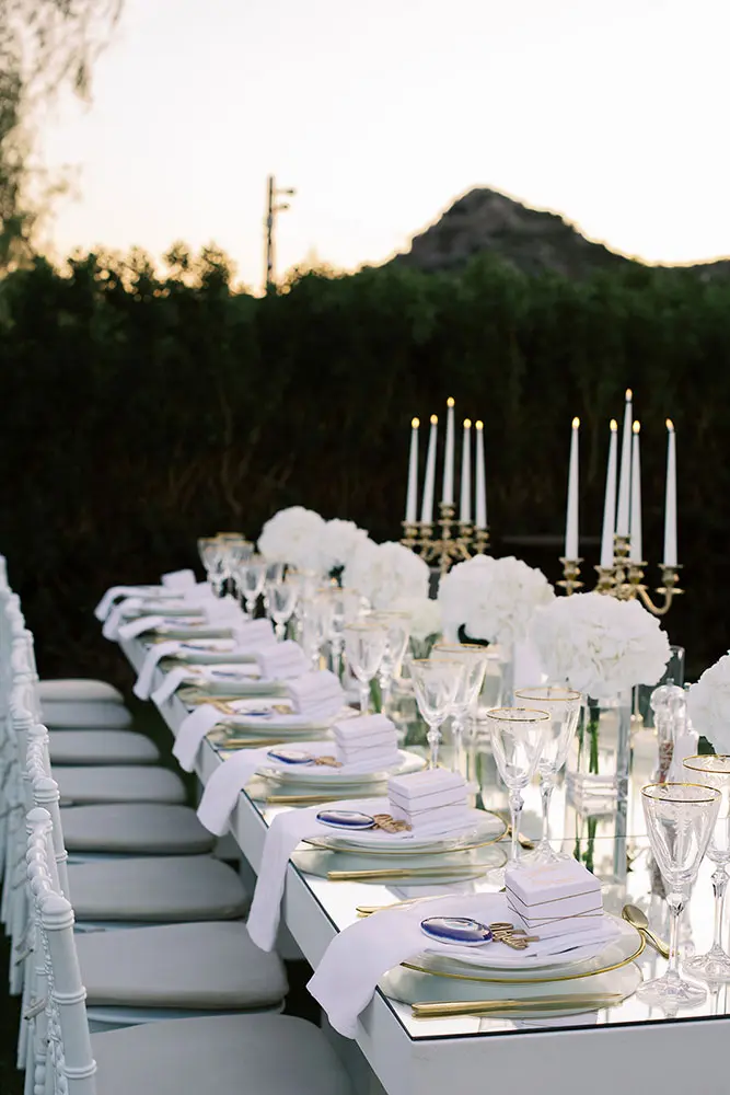 luxury villa wedding decoration in Greece