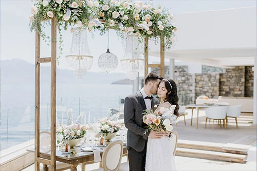 Elounda, Crete luxury destination wedding in Greece
