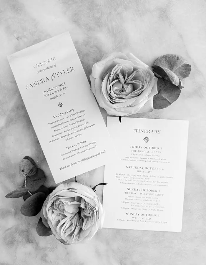 destination wedding in Greece coordinating services