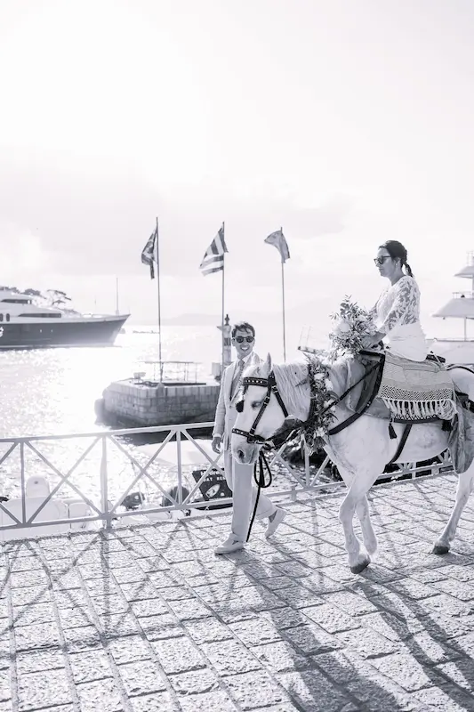 Hydra island wedding