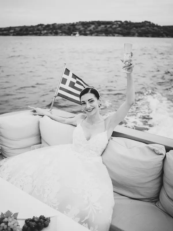 a luxury destination wedding in Greece