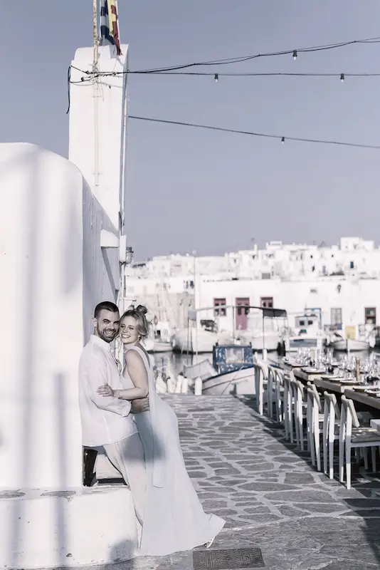 a destination wedding in Paros island, Greece
